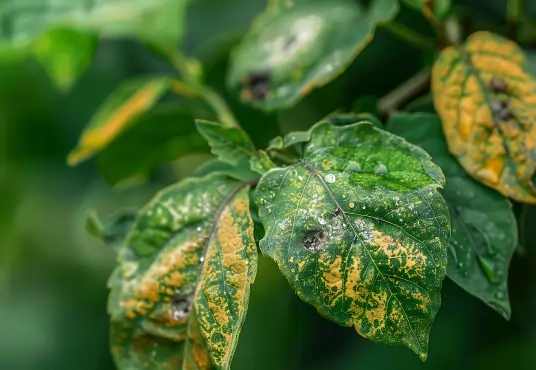 Plant leaf close-up